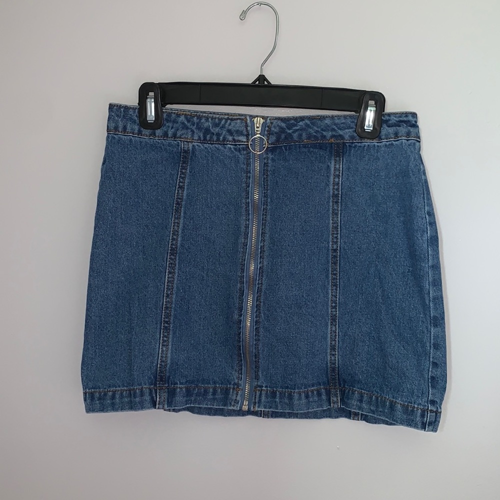 Forever 21 denim zip up skirt